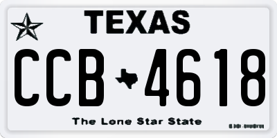 TX license plate CCB4618