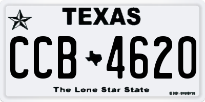 TX license plate CCB4620