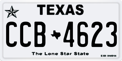 TX license plate CCB4623