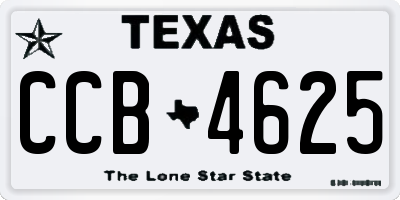 TX license plate CCB4625