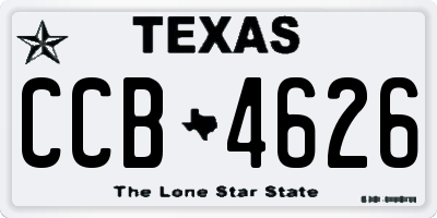 TX license plate CCB4626
