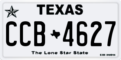 TX license plate CCB4627