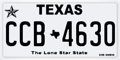 TX license plate CCB4630