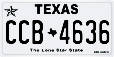 TX license plate CCB4636