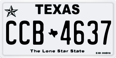TX license plate CCB4637