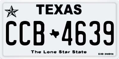 TX license plate CCB4639