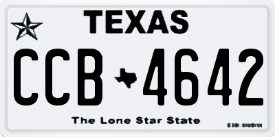 TX license plate CCB4642