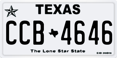 TX license plate CCB4646
