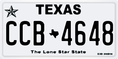 TX license plate CCB4648