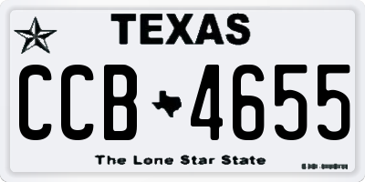 TX license plate CCB4655