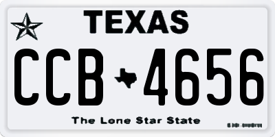 TX license plate CCB4656