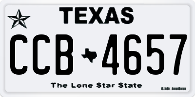 TX license plate CCB4657