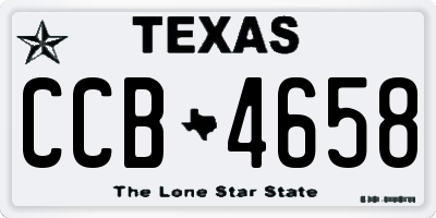 TX license plate CCB4658