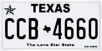TX license plate CCB4660