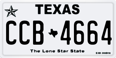 TX license plate CCB4664