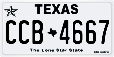 TX license plate CCB4667