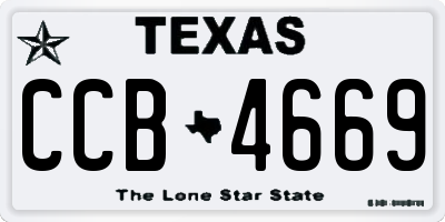 TX license plate CCB4669