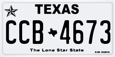TX license plate CCB4673