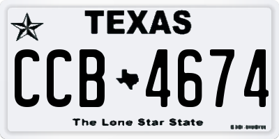 TX license plate CCB4674