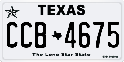 TX license plate CCB4675