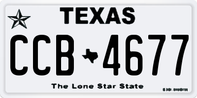 TX license plate CCB4677