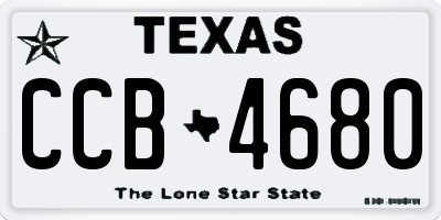 TX license plate CCB4680
