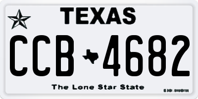 TX license plate CCB4682
