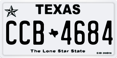 TX license plate CCB4684