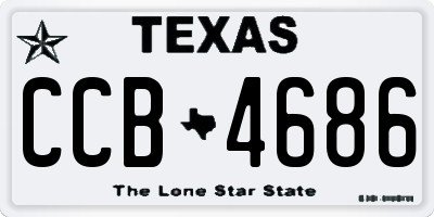 TX license plate CCB4686