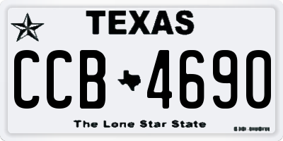 TX license plate CCB4690