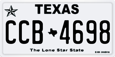 TX license plate CCB4698