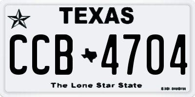 TX license plate CCB4704