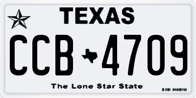 TX license plate CCB4709