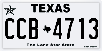 TX license plate CCB4713