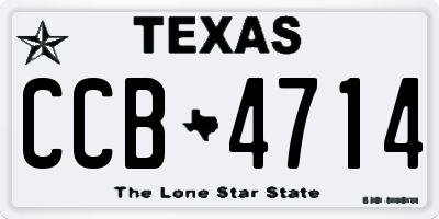 TX license plate CCB4714