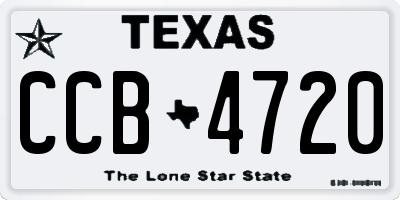 TX license plate CCB4720
