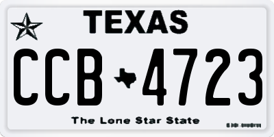 TX license plate CCB4723
