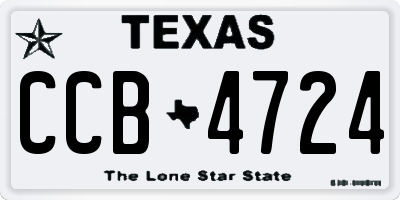 TX license plate CCB4724