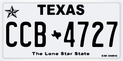 TX license plate CCB4727