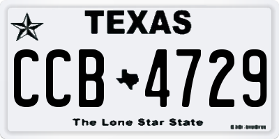TX license plate CCB4729