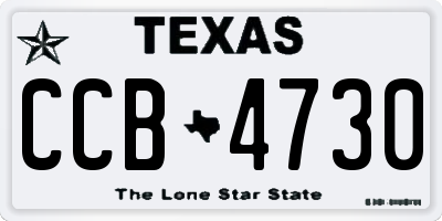 TX license plate CCB4730