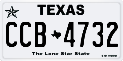 TX license plate CCB4732