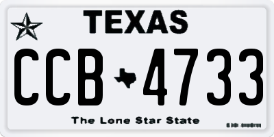 TX license plate CCB4733