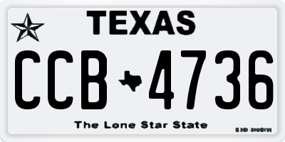 TX license plate CCB4736