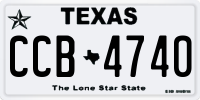 TX license plate CCB4740