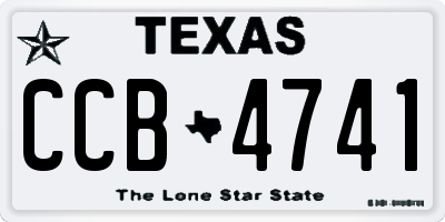 TX license plate CCB4741