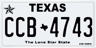 TX license plate CCB4743