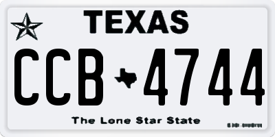 TX license plate CCB4744