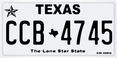 TX license plate CCB4745