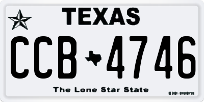 TX license plate CCB4746